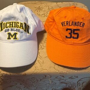 2 caps! One is Verlander 35, Michigan Go Blue